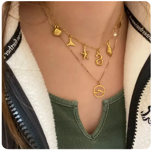 Colar Inicial com Charms
