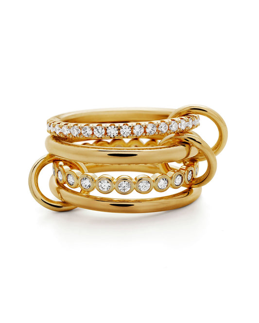 Set de Anéis Orbit com Zircónia