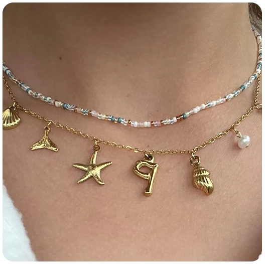 Colar Inicial com Charms