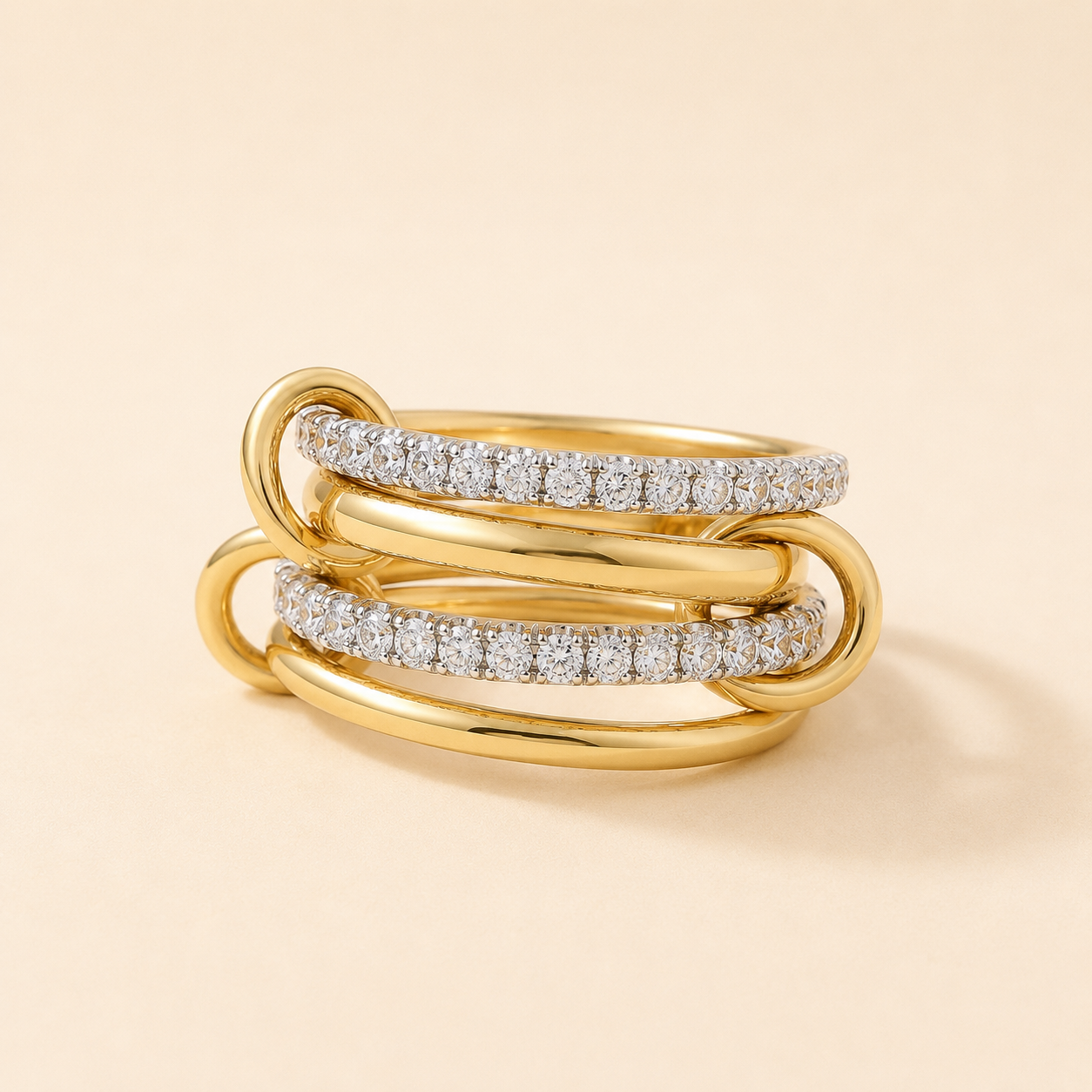 Set de Anéis Orbit com Zircónia
