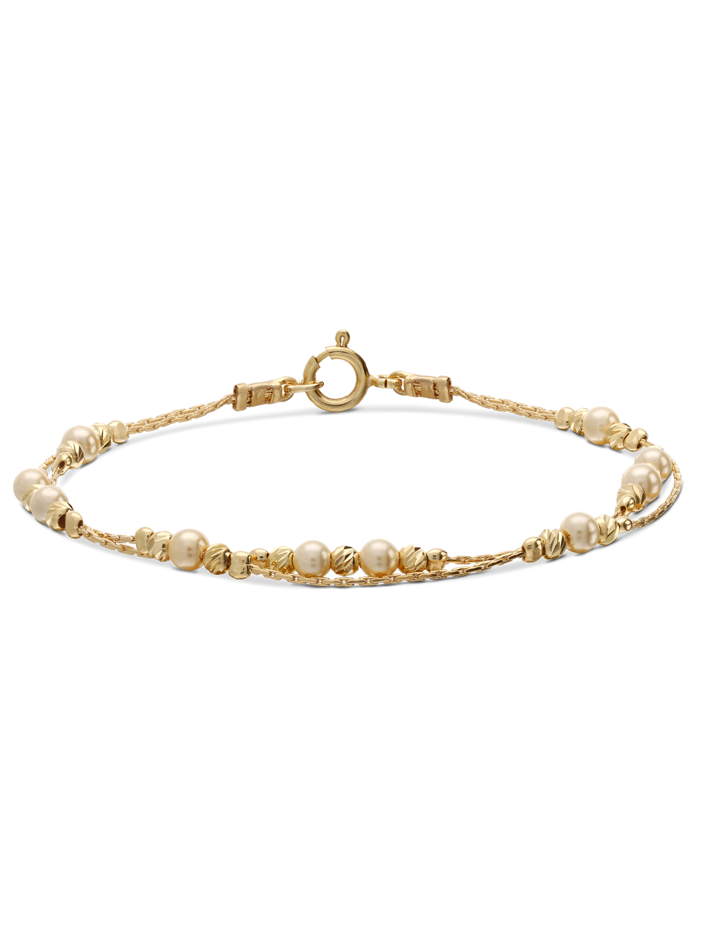 Pulseira delicada banhada a ouro com swarovski