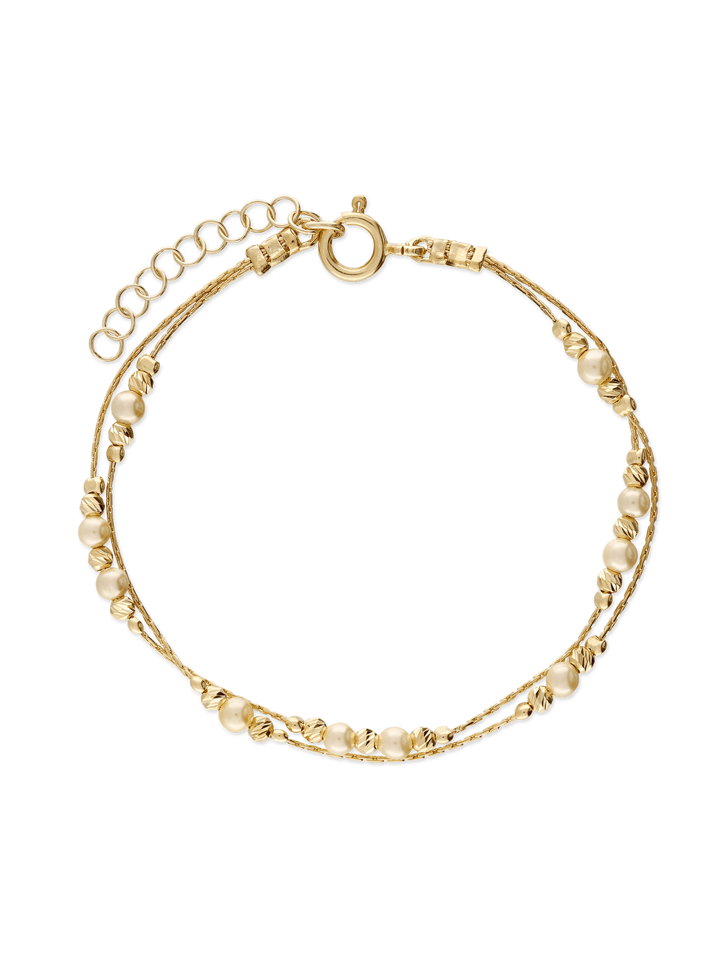 Pulseira delicada banhada a ouro com swarovski