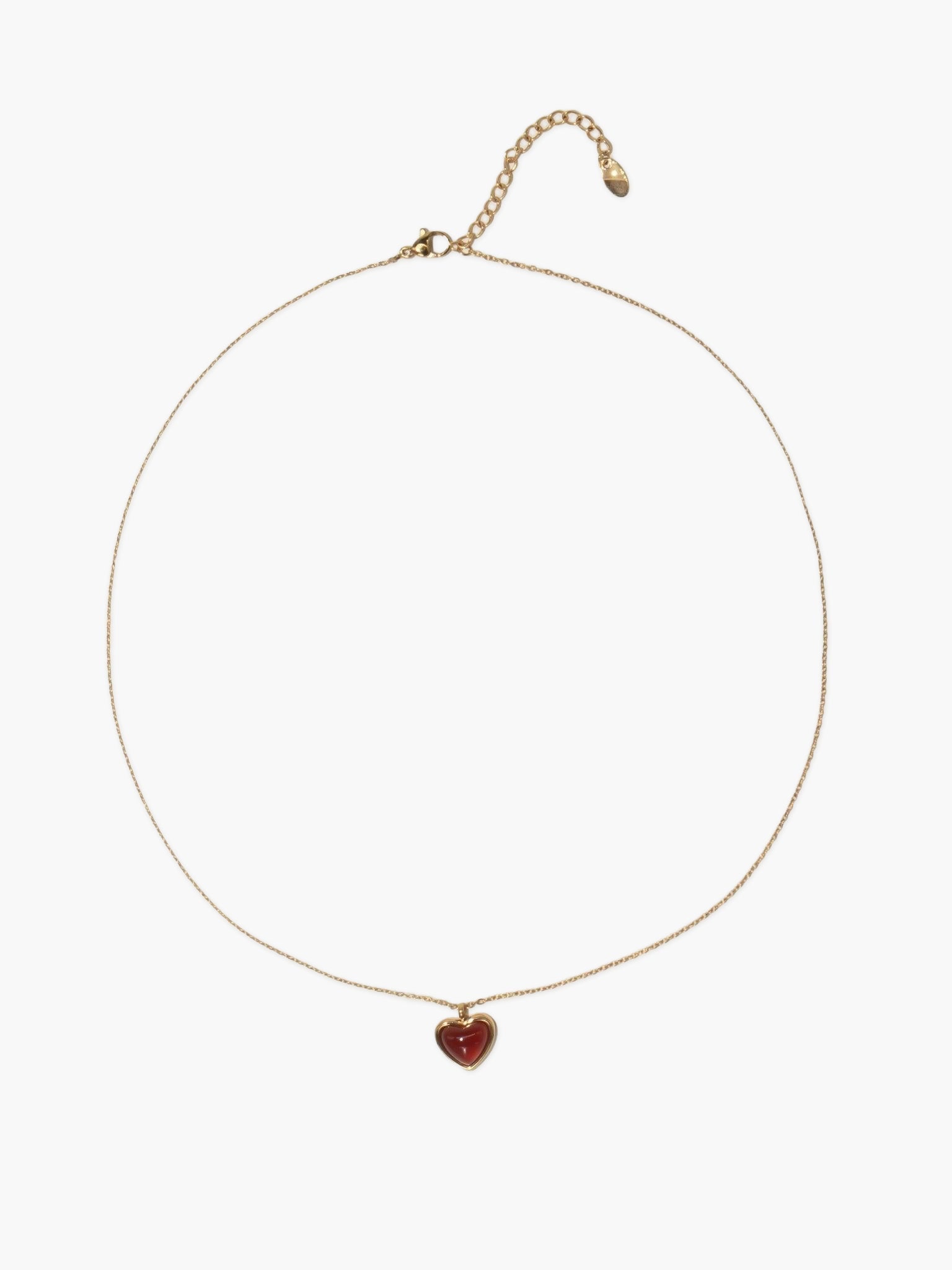 Carnelian Stone Heart Necklace - En Route Jewelry